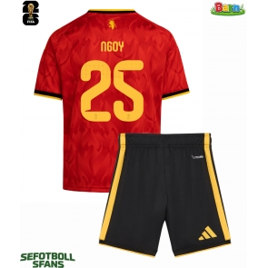 Belgien Nathan Ngoy #25 Hemmaställ Barn VM 2026 Kortärmad (+ Korta byxor)